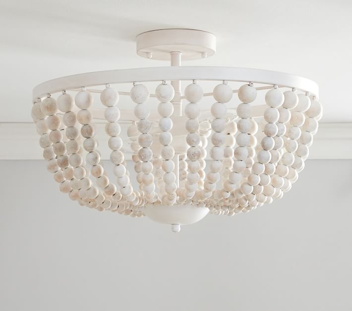 pottery barn beaded flush mount