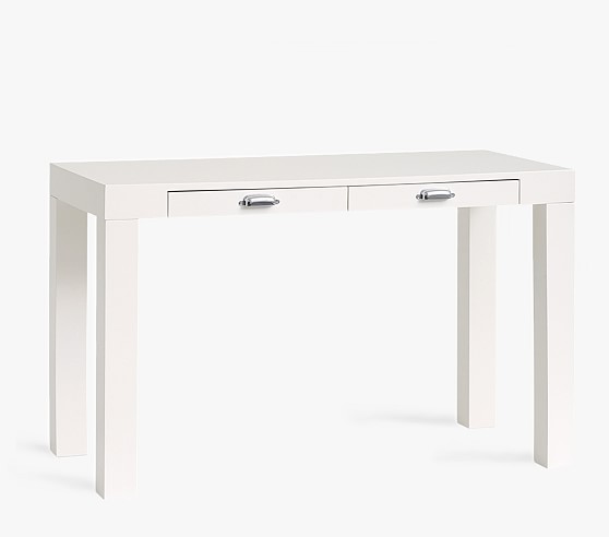 white parson desk