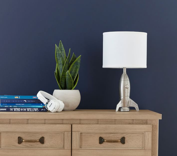 pottery barn rocket lamp