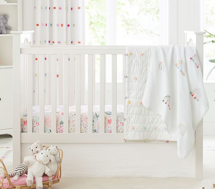 Meredith Matelasse Crib Skirt Pottery Barn Kids