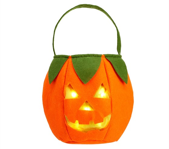 Light Up Pumpkin Trick Or Treat Bag | Pottery Barn Kids