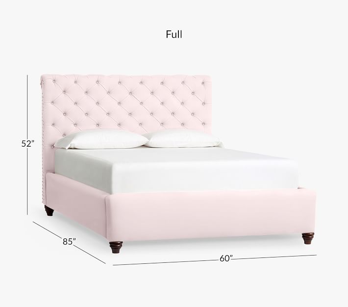 Chesterfield Kids Upholstered Bed & Headboard Pottery Barn Kids