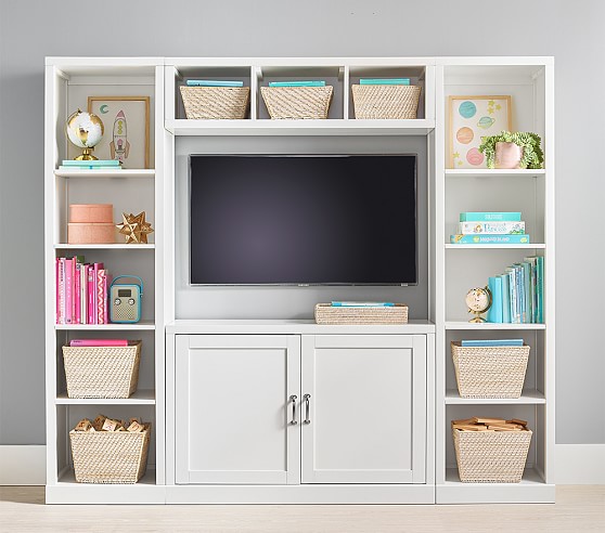 pottery barn wall unit tv