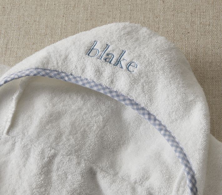Gingham Baby Hooded Towel, Wash Cloth & Swaddle Bundle Pottery Barn Kids