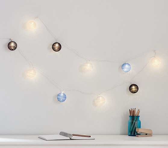 woven globe string lights