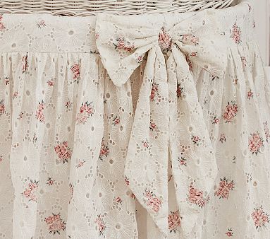 LoveShackFancy Printed Eyelet Bassinet Skirt | Pottery Barn Kids