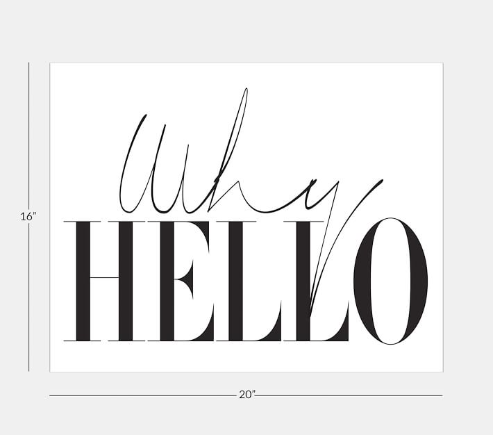 Why Hello Wall Art by Honeymoon Hotel Modern Nursery Art Pottery Barn Kids