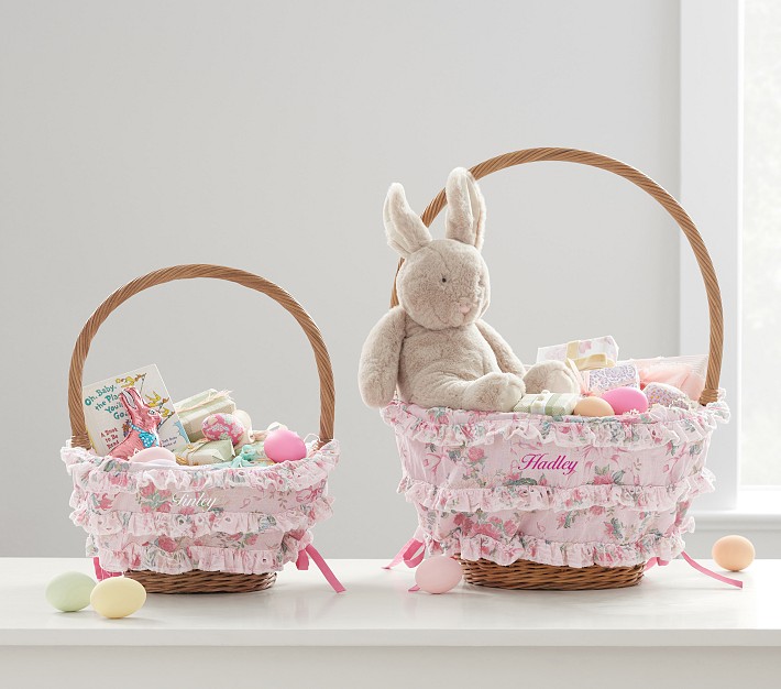 LoveShackFancy Cabbage Rose Easter Basket Liners Pottery Barn Kids