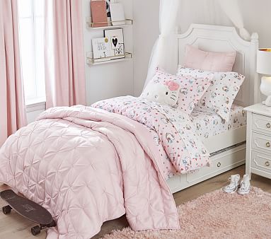 Organic Hello Kitty® Kids' Duvet Cover & Shams | Pottery Barn Kids