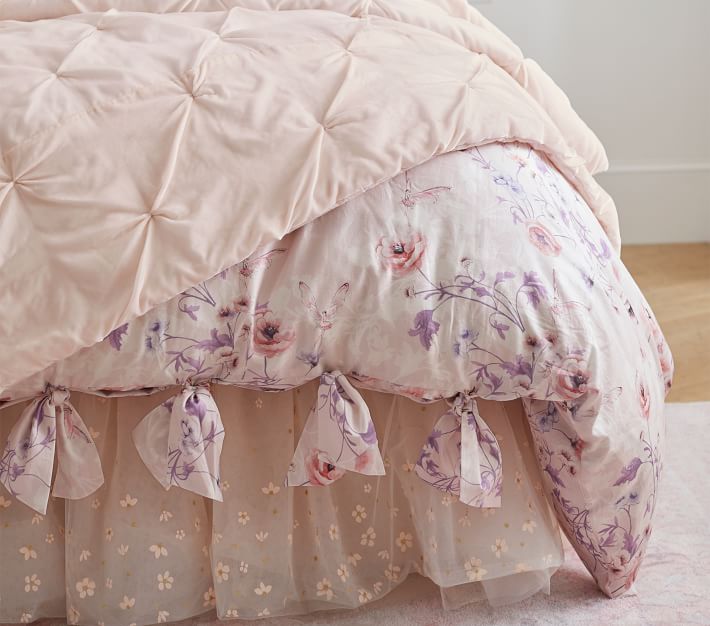 Monique Lhuillier Organic Fairy Floral Sateen Kids' Duvet Cover & Shams