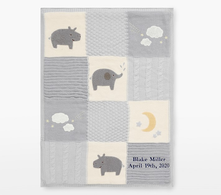 Heirloom Hippo Baby Blanket Pottery Barn Kids