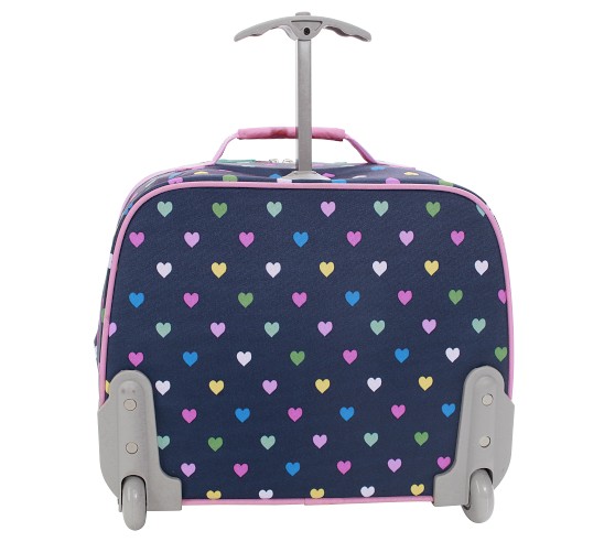 Mackenzie Navy Pink Multi Hearts Carry All Travel Bag | Pottery Barn Kids