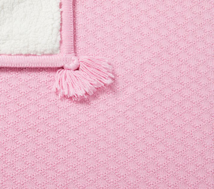 Luxe Cable Knit Sherpa Baby Blanket Pottery Barn Kids