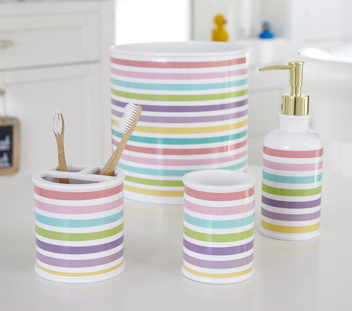 Rainbow Kids Bathroom Set Pottery Barn Kids