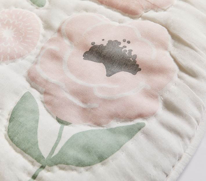Meredith Floral Muslin Travel Play Mat Pottery Barn Kids