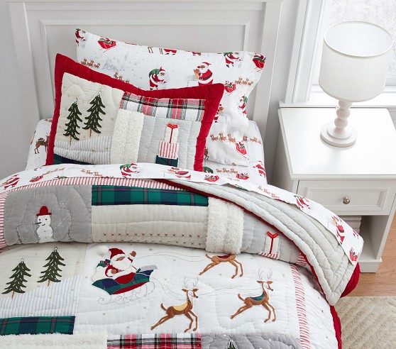 Heritage Santa Kids' Comforter Set | Pottery Barn Kids