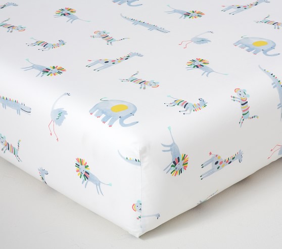 Ollie Organic Crib Fitted Sheet | Pottery Barn Kids