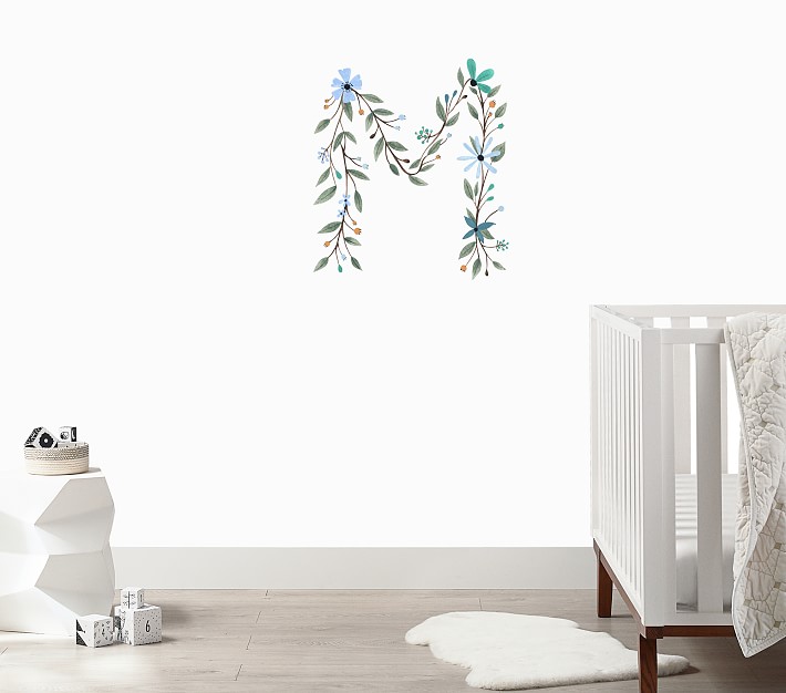Urbanwalls Floral Letter Wall Decal Pottery Barn Kids
