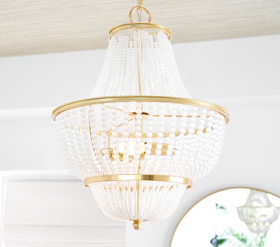 Tiered Polished Glass Bead Chandelier | Pottery Barn Kids