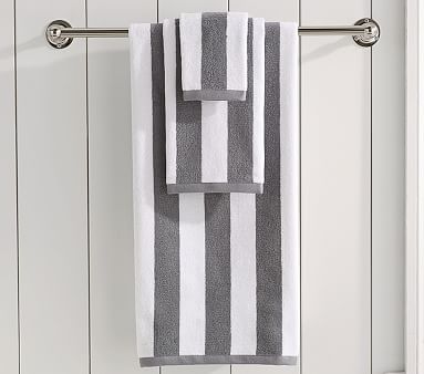 Rugby Stripe Kids Bath Towel | Pottery Barn Kids