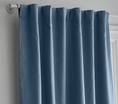 Quincy Cotton Canvas Kids Blackout Curtain | Pottery Barn Kids