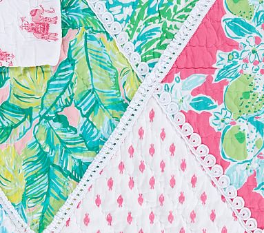 Lilly Pulitzer Party Patchwork Kids' Comforter Set | Pottery Barn Kids