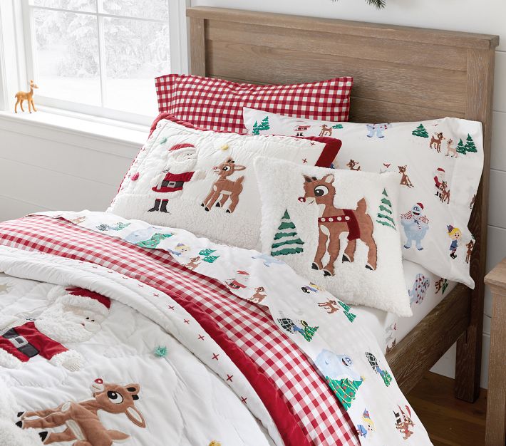 Rudolph® Quilted Shams Pottery Barn Kids
