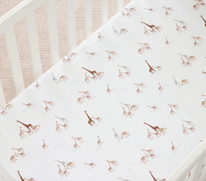 Goldie Giraffe Crib Fitted Sheet Pottery Barn Kids