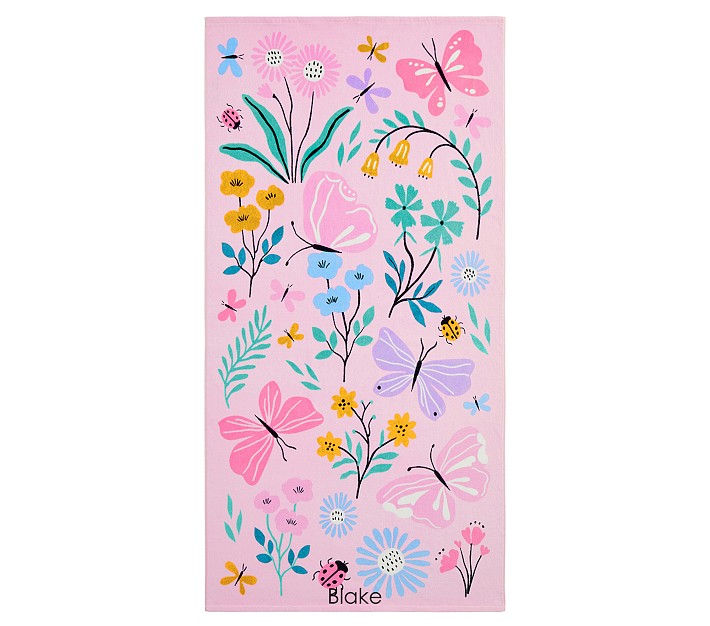 Wildflower Butterfly Kid Beach Towel Pottery Barn Kids