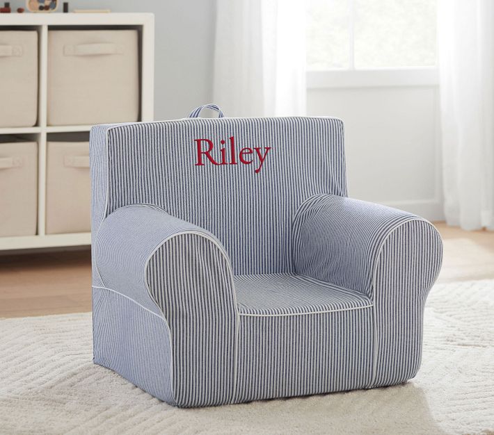 Kids Anywhere Chair®, Navy Oxford Stripe Pottery Barn Kids