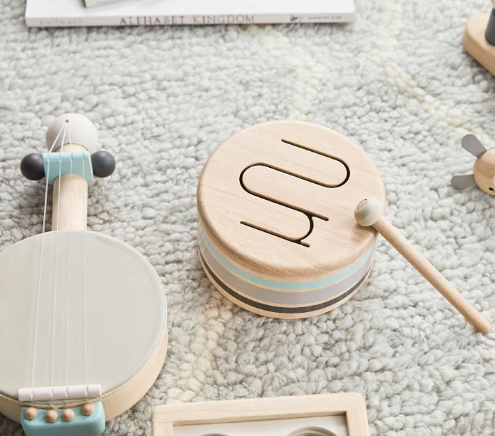 Plan Toys x pbk Drum Set Pottery Barn Kids