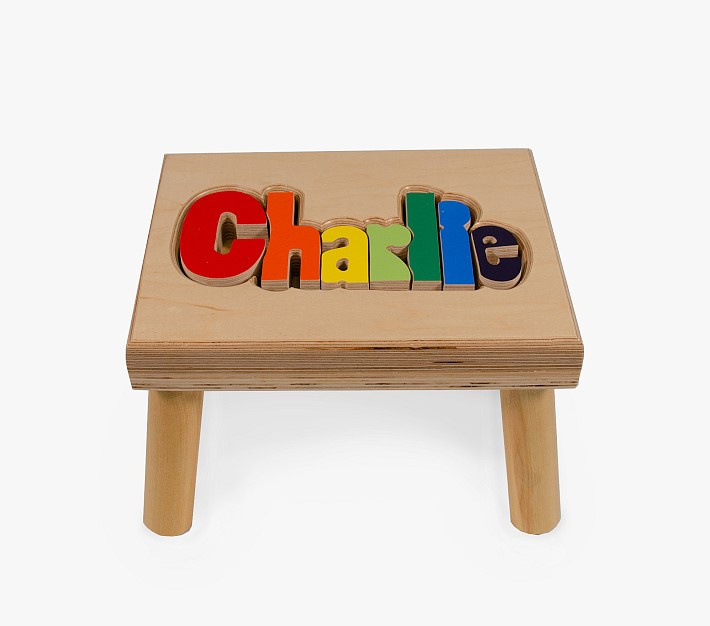 Name puzzle step stool pottery barn kids