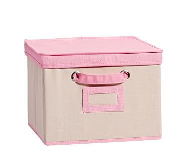 Light Pink Border Canvas Storage | Kids Storage | Pottery Barn Kids