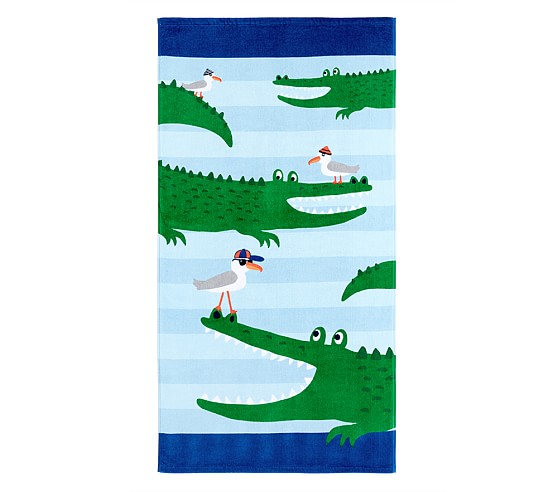 Alligator Baby Beach Towel | Pottery Barn Kids