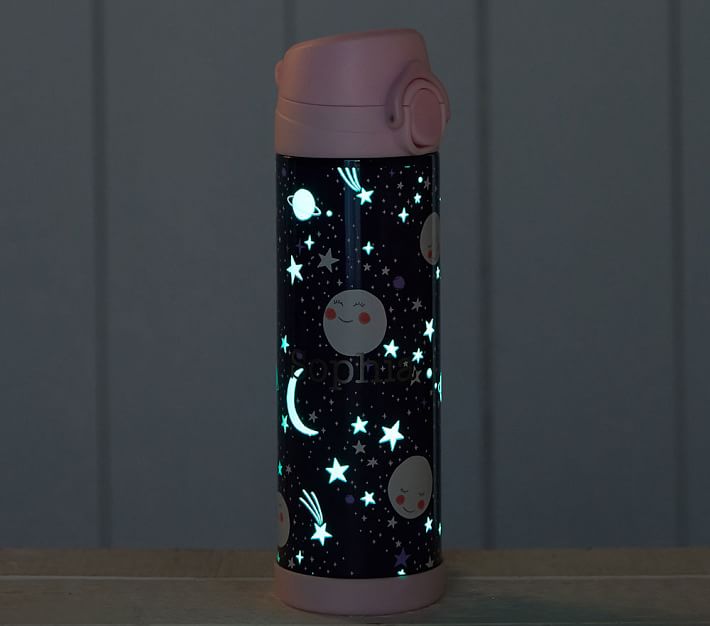 Pottery Barn Kids Mackenzie Gray Space Flight Glow-in-the-Dark Water Bottle