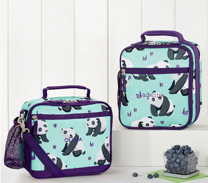 dwaas namens maximaliseren Mackenzie Aqua Panda Classic Lunch Box | Pottery Barn Kids