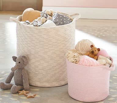 Natural Sloan Cotton Rope Storage | Kids Storage | Pottery Barn Kids