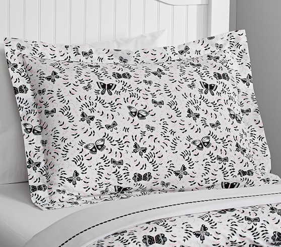 Tasselily 6 Pcs Bed in A Bag Twin Comforter Set for Girls,Pink Butterfly Bedding