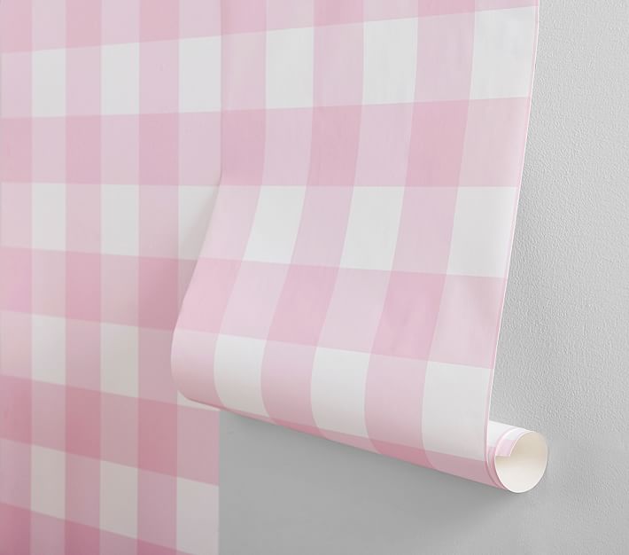 Buffalo Check Peel & Stick Kids Wallpaper Pottery Barn Kids