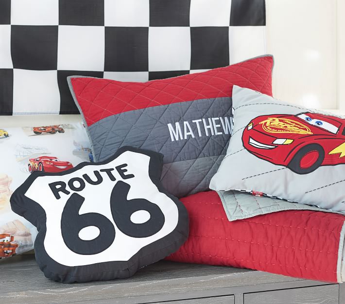 Disney•Pixar Cars Lightning McQueen Lumbar Decorative Pillow | Pottery Barn  Kids