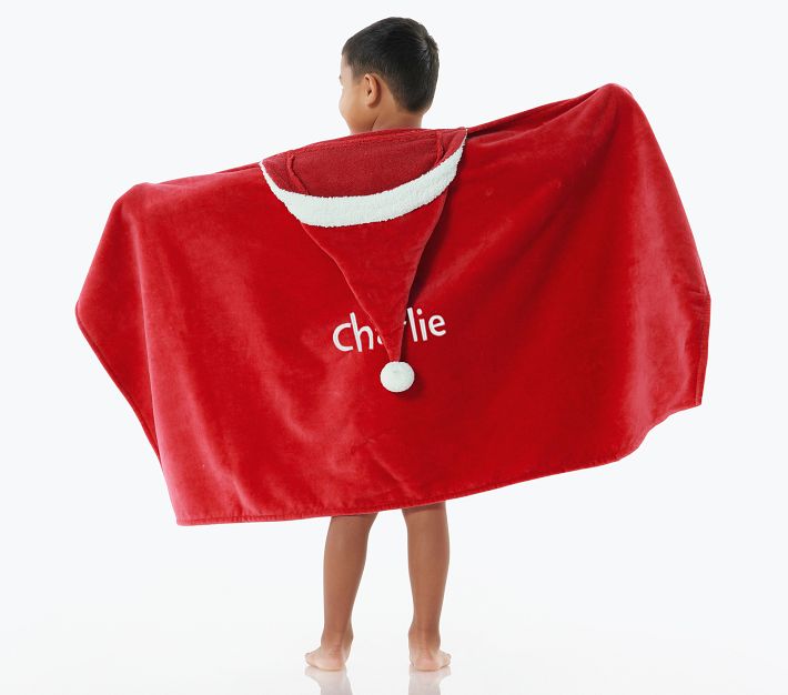 Santa Baby And Kid Hooded Towel Pottery Barn Kids
