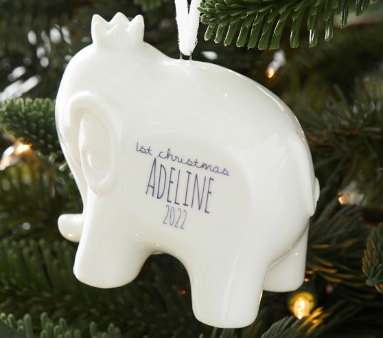 Ceramic 3D Personalized Ornaments | Pottery Barn Kids