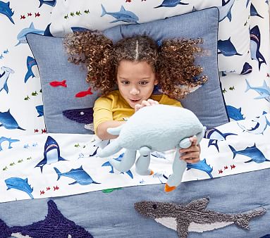 Organic Shark Bite Kids' Sheet Set | Pottery Barn Kids