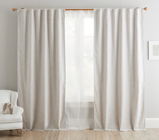 Linen Kids Sheer Curtain | Pottery Barn Kids