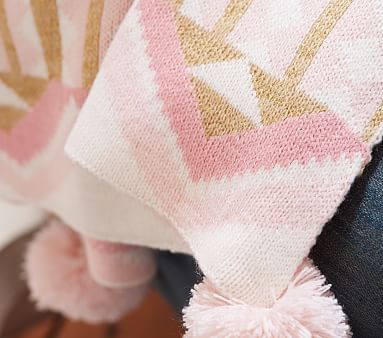 Couette Enfant Pottery Barn – Emily & Meritt – Pleine/Grande, Rose à Points Noirs Et Gros Nœud