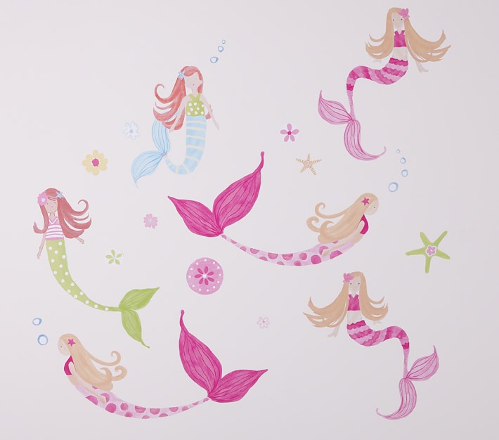 Mermaid Kids Wall Decals Pottery Barn Kids
