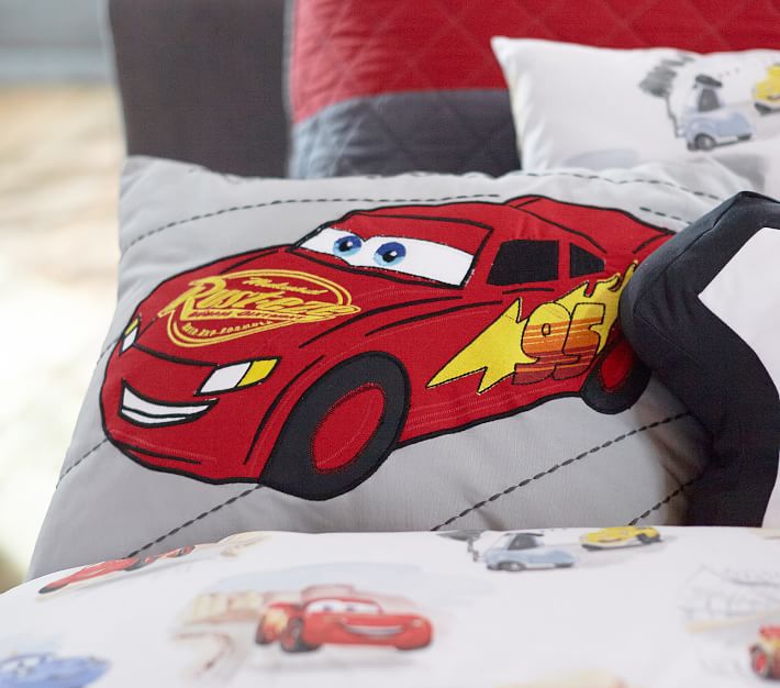 Disney•Pixar Cars Lightning McQueen Lumbar Decorative Pillow | Pottery Barn  Kids