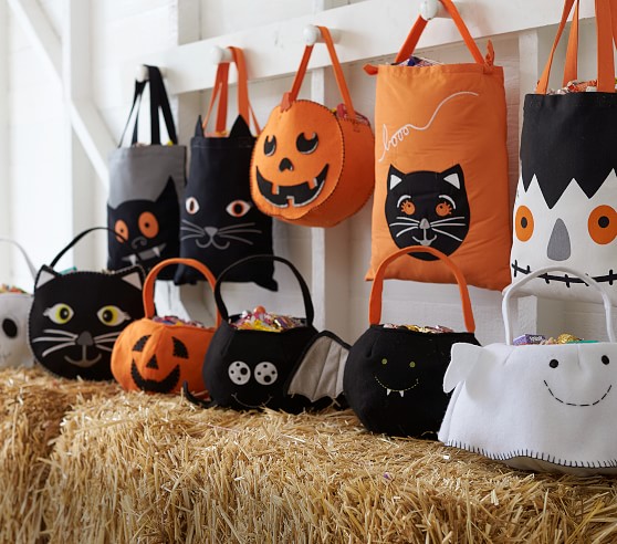 Pumpkin Felt Trick Or Treat Bag | Pottery Barn Kids