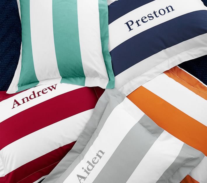 Rugby Stripe Duvet Cover Pottery Barn Kids