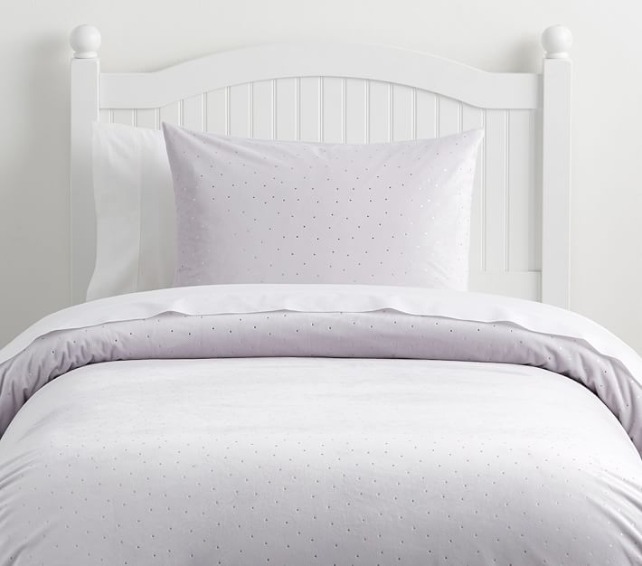 Chamois Metallic Dot Kids' Duvet Cover Pottery Barn Kids